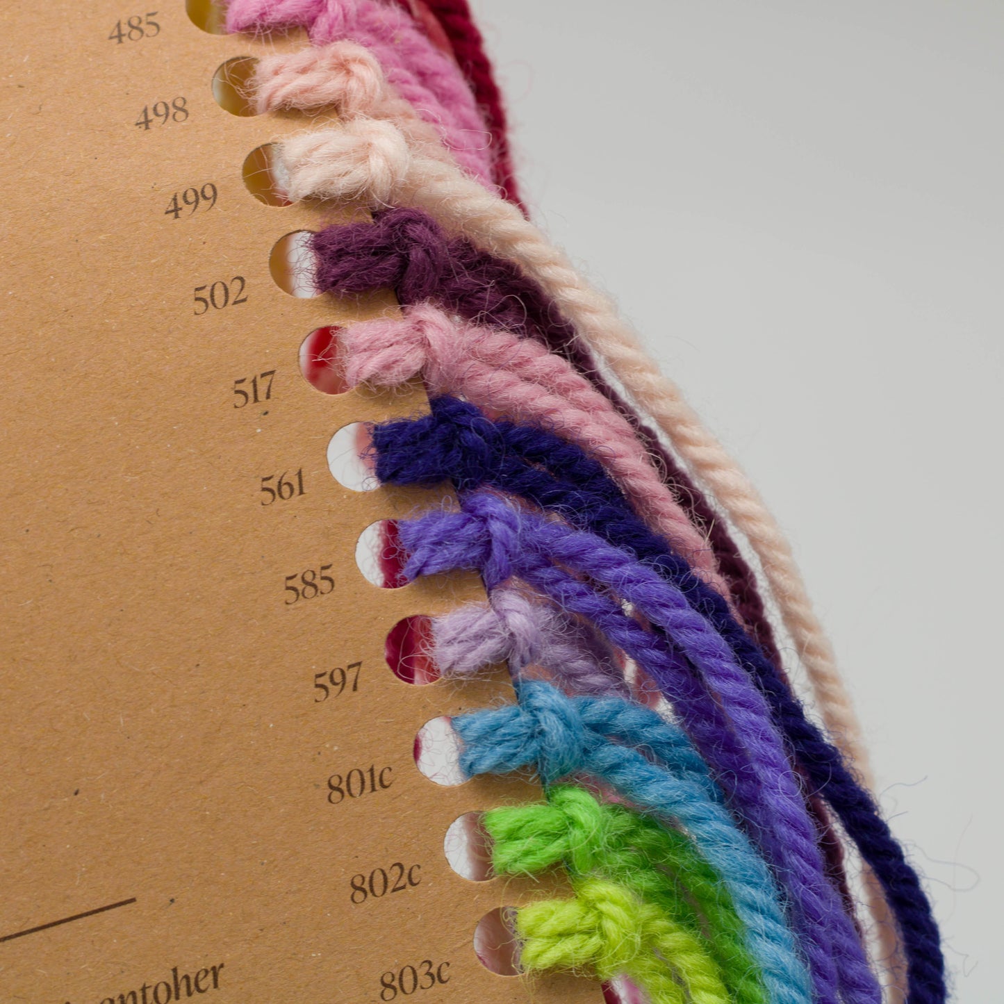 Yarn sample card - Tuftingshop